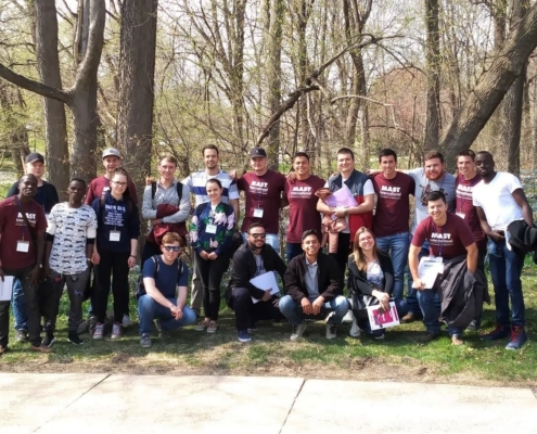 grupo de estudiantes en prácticas